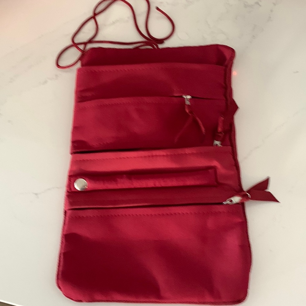 Burgundy Jewelry Roll